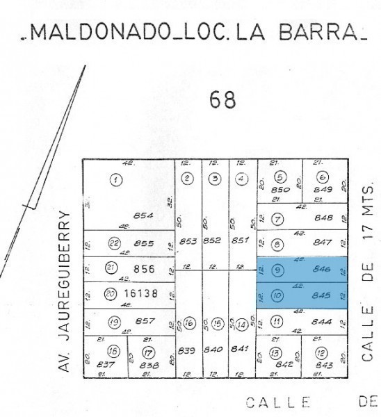 Dos terrenos altos en venta sobre Montoya, La Barra con lindo entorno.